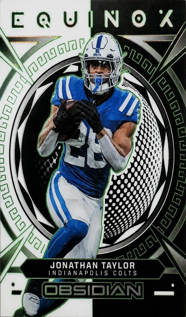 2023 Panini Obsidian Football Electric Etch Green Jonathan Taylor #11