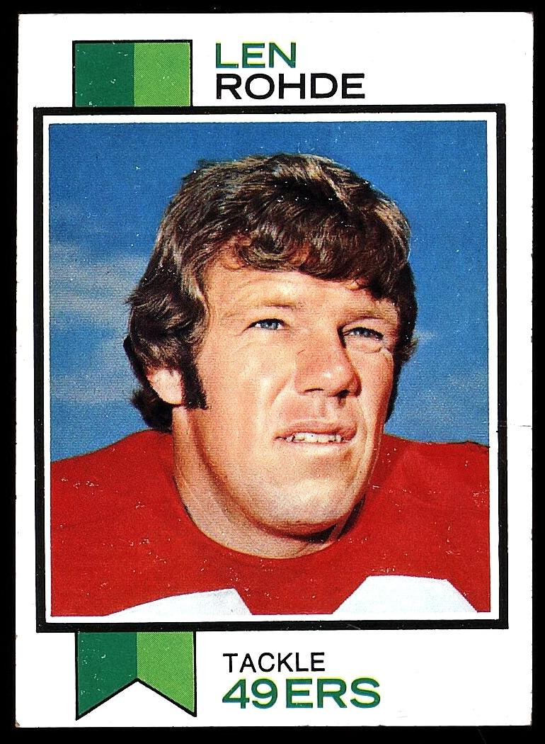 1973 Topps Football Len Rohde #181 PSA 8