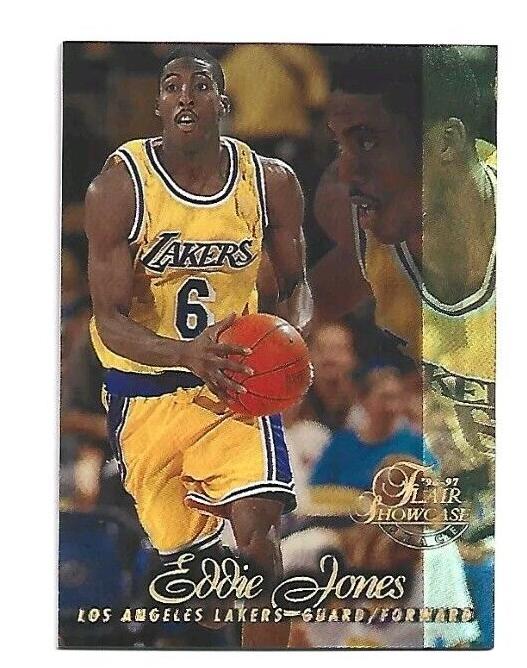 1996 Flair Showcase Basketball Row 1 Eddie Jones #59 PSA 9