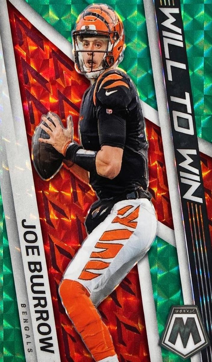 2022 Panini Mosaic Football Green Joe Burrow #WW-2 SGC 9.5