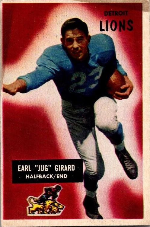 1955 Bowman Football Jug Girard #15 PSA 6.5