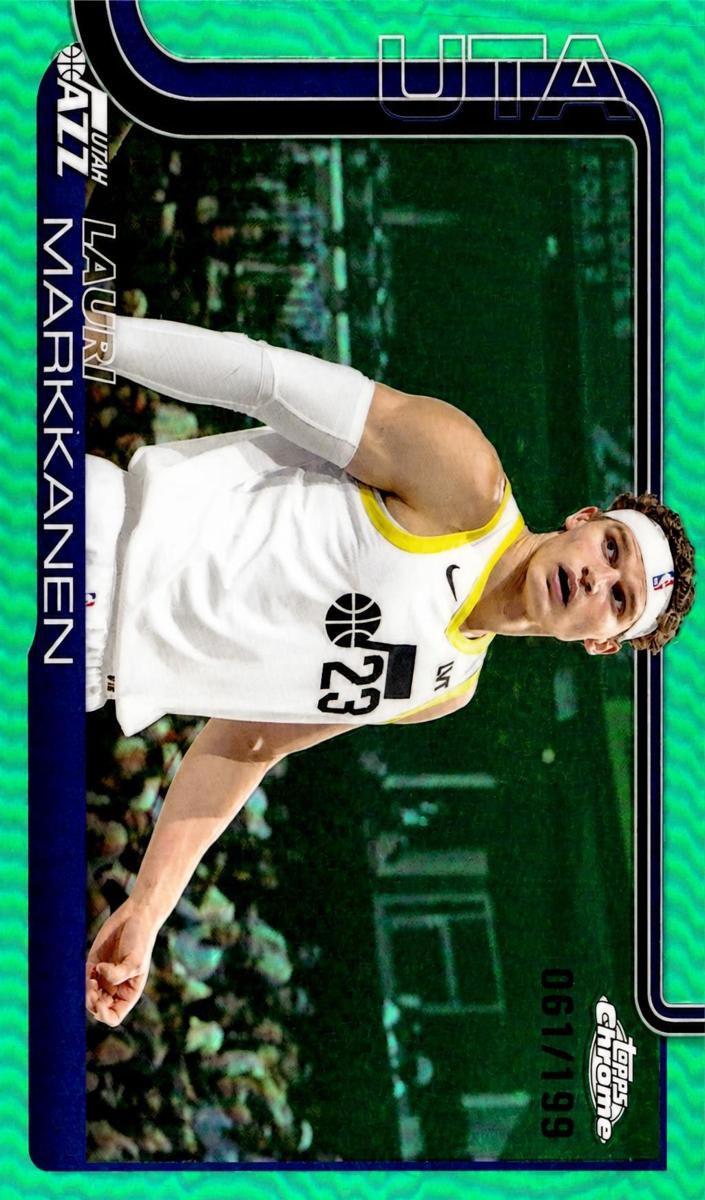 2025 Topps Chrome Basketball Aqua Refractor Lauri Markkanen #238
