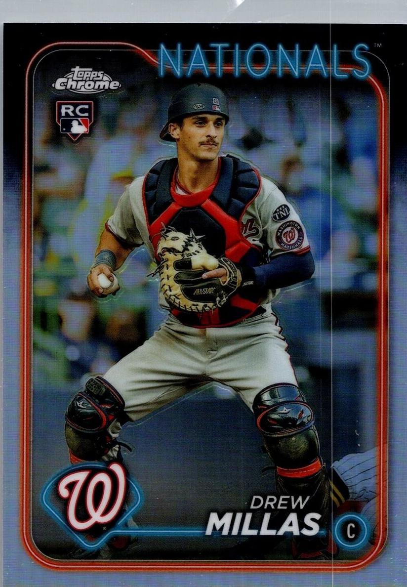 2024 Topps Chrome Baseball Refractor Drew Millas #85 PSA 10