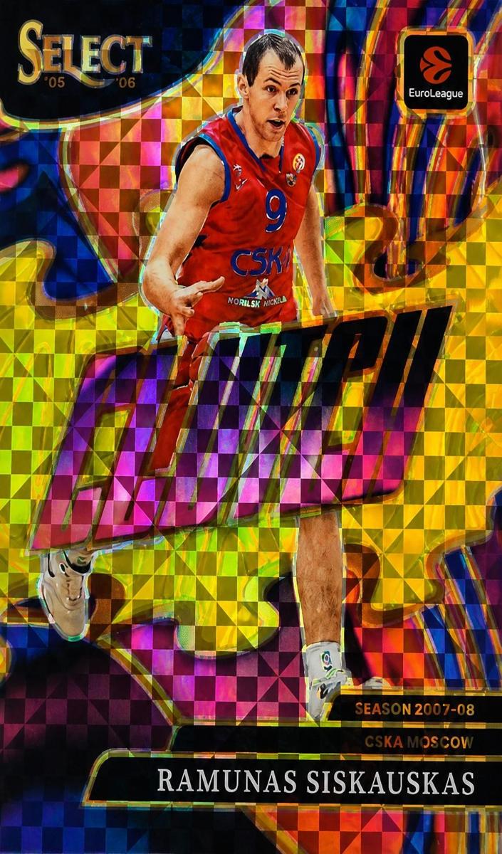 2025 Panini Select EuroLeague Basketball Gold Ramunas Siskauskas #8