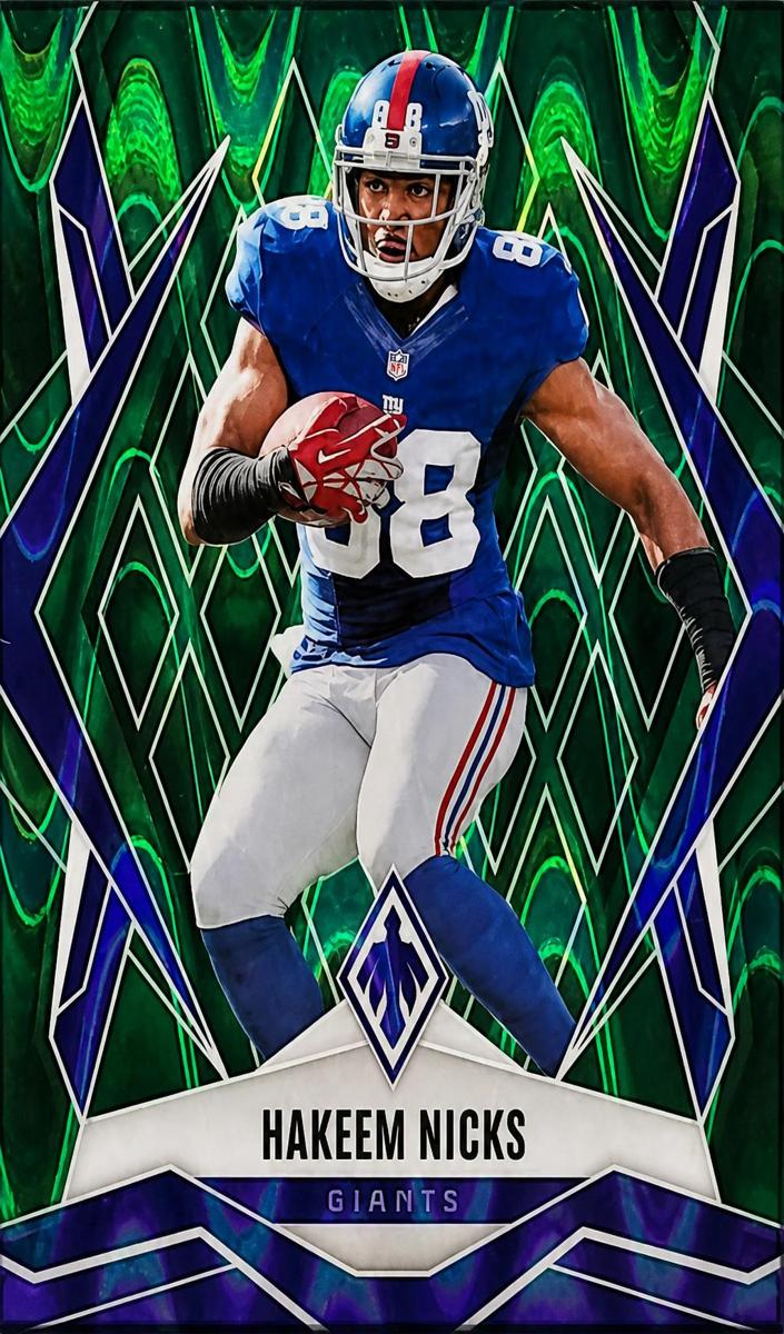 2025 Panini Phoenix Football Green Seismic Hakeem Nicks #86