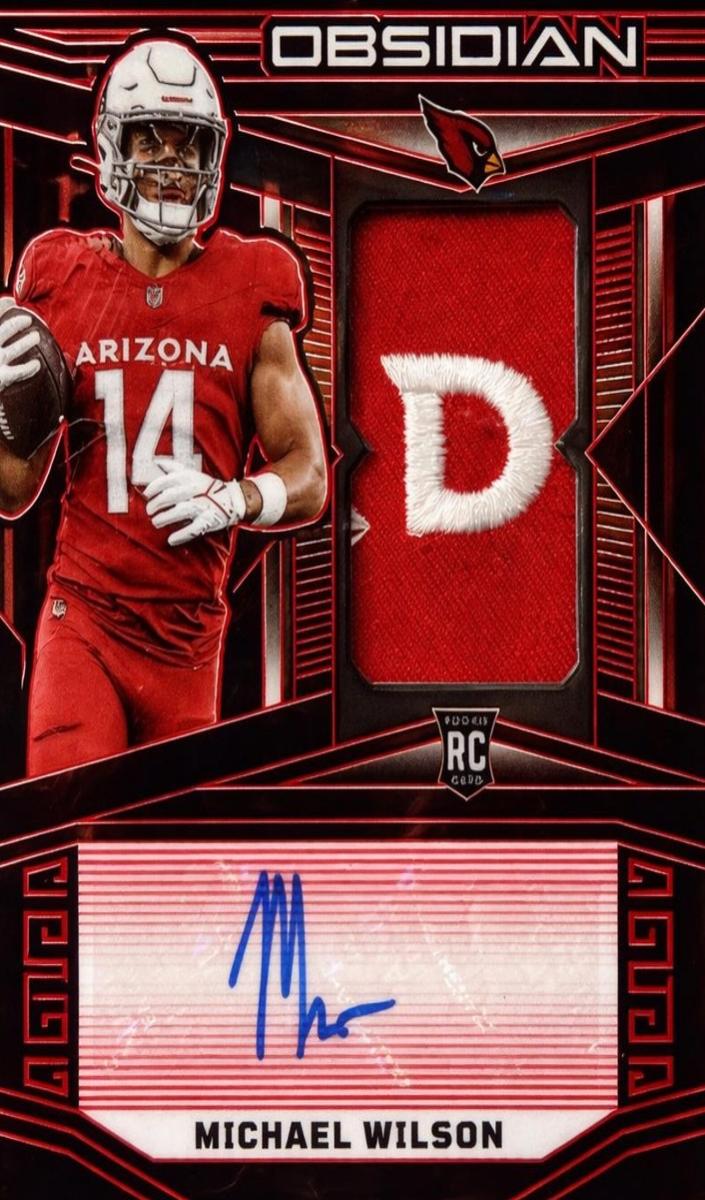 2023 Panini Obsidian Football Electric Etch Red Michael Wilson #242