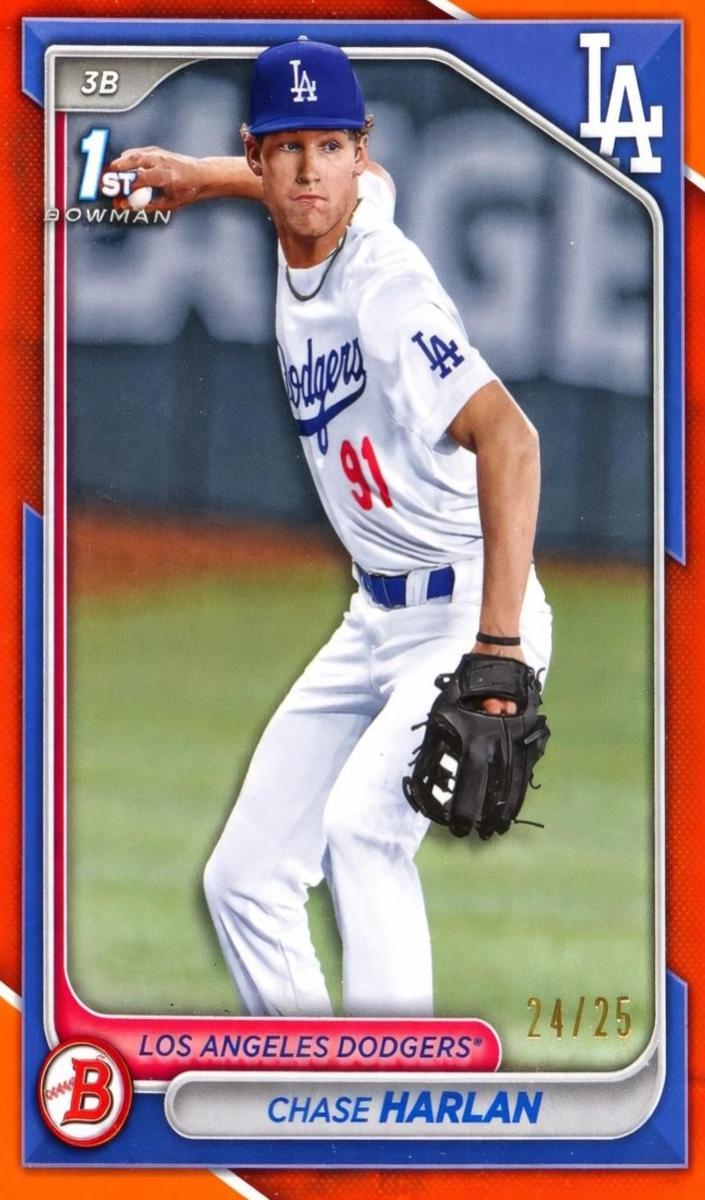 2024 Bowman Draft Baseball Orange Chase Harlan #BD-96 PSA 10