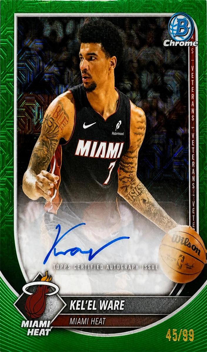2025 Bowman Mega Box Basketball Green Mojo Refractor Kel'el Ware #BCA-KW