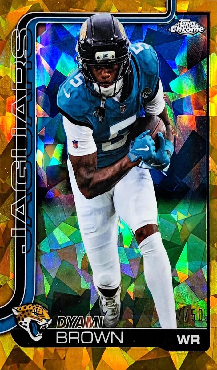 2025 Topps Chrome Sapphire Football Gold Dyami Brown #136