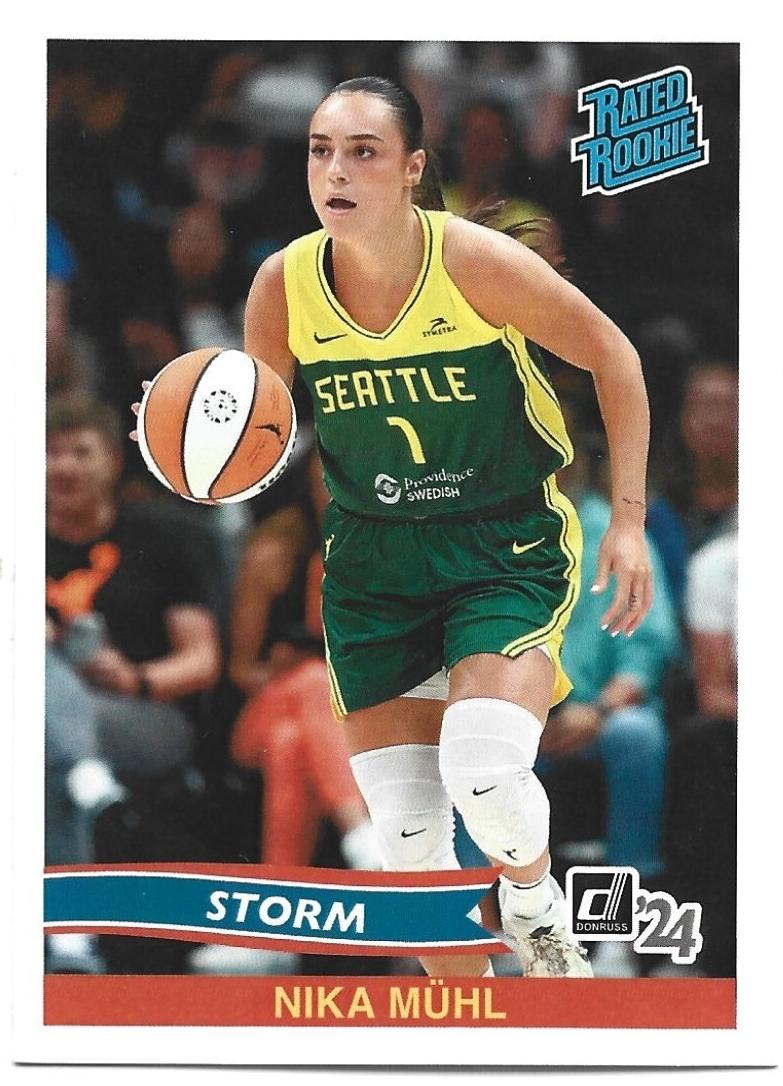 2024 Panini Instant WNBA Rated Rookie Retro Basketball Nika Muhl #RRR-9 PSA 8