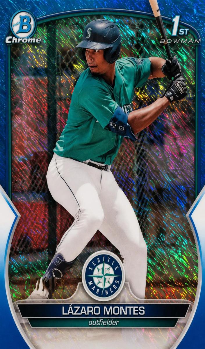 2023 Bowman Chrome Prospects Baseball Blue Shimmer Lazaro Montes #BCP-58