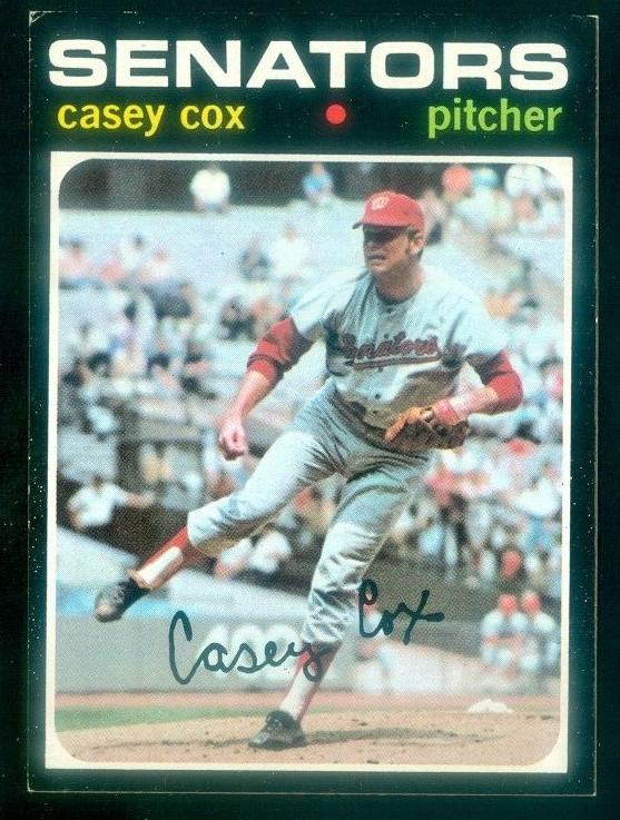 1971 Topps Baseball Casey Cox #82 PSA 7.5