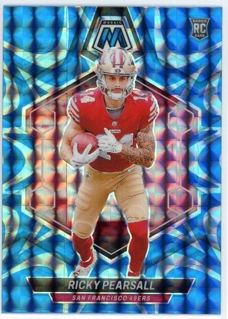2024 Panini Mosaic Football Reactive Blue Ricky Pearsall #331 PSA 10
