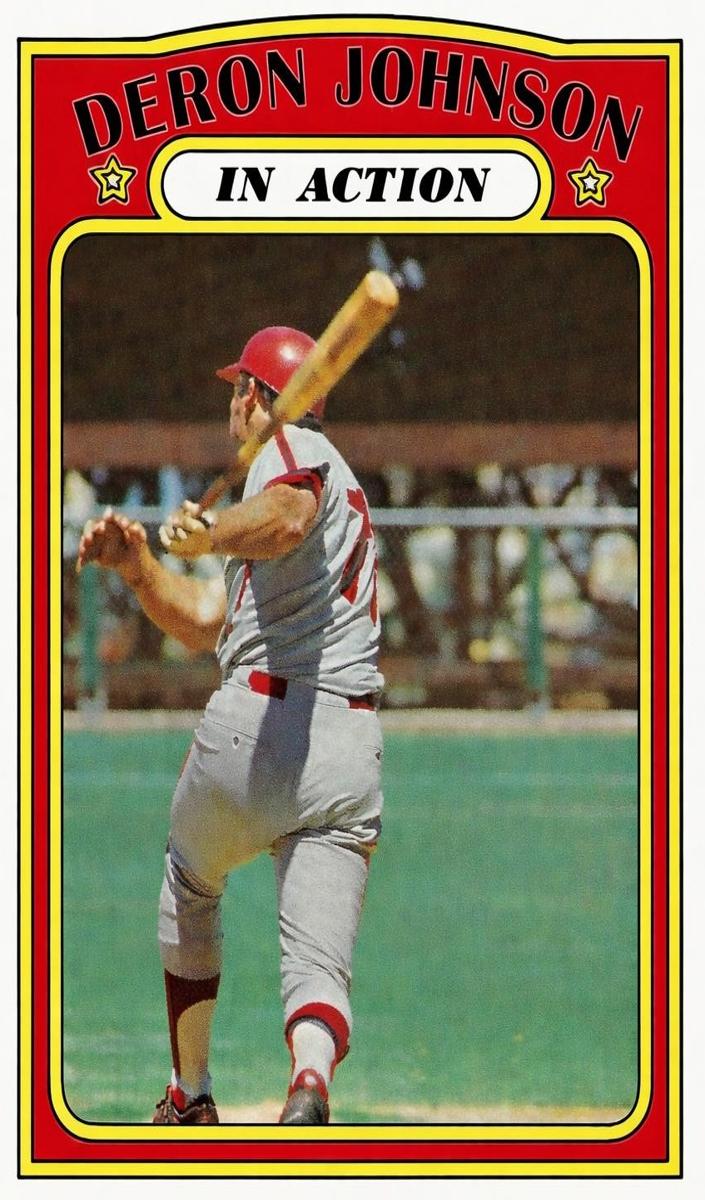 1972 Topps Baseball In Action Deron Johnson #168 PSA 8