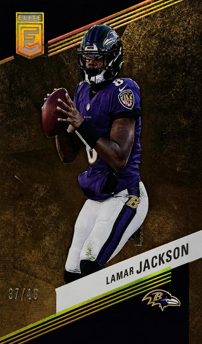 2023 Donruss Elite Football Gold Lamar Jackson #69