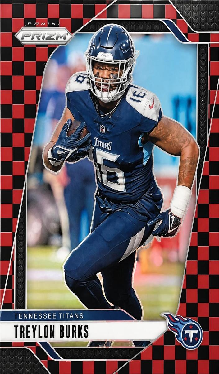 2024 Panini Prizm Football Black and Red Checker Treylon Burks #281