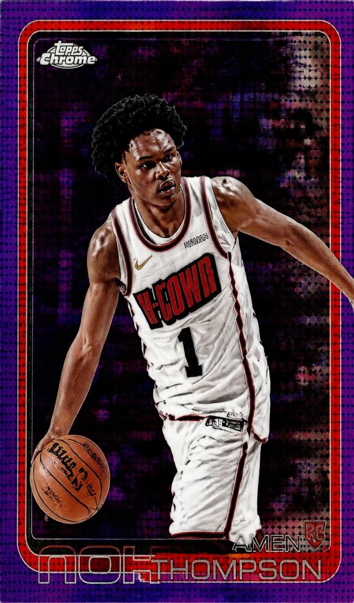 2025 Topps Chrome Basketball Pulsar Purple Refractor Amen Thompson #17