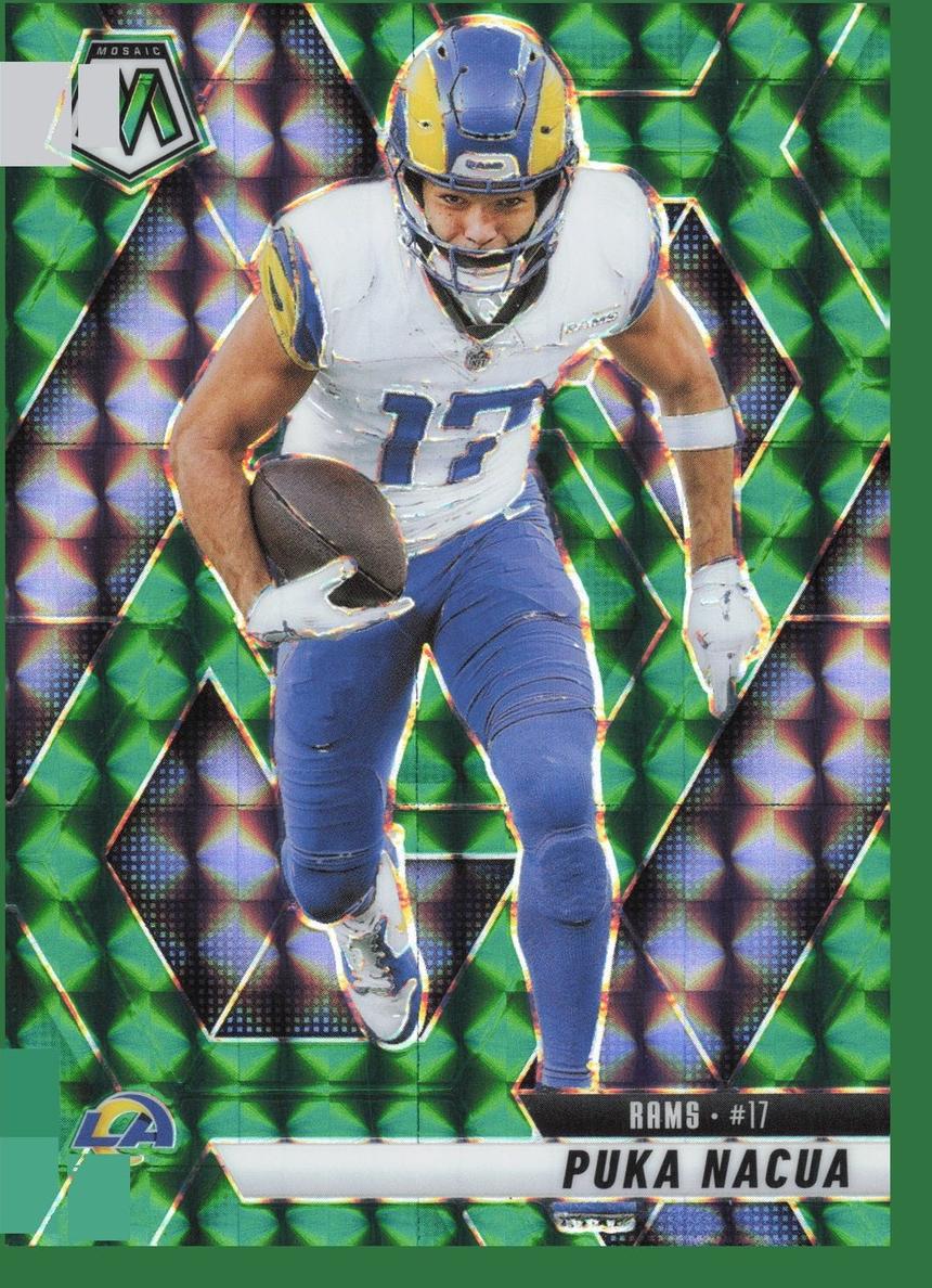 2025 Panini Mosaic Football Green Puka Nacua #102