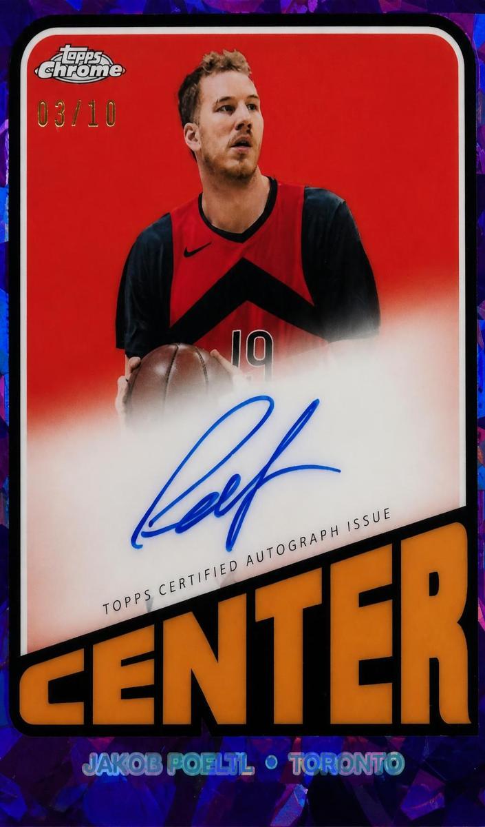 2023 Topps Chrome Sapphire Basketball Purple Jakob Poeltl #TA-JPO