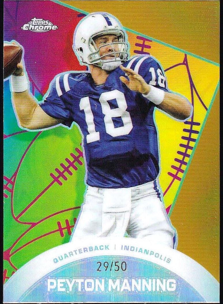 2023 Topps Composite Football Gold Refractor Peyton Manning #CAE-7 PSA 9