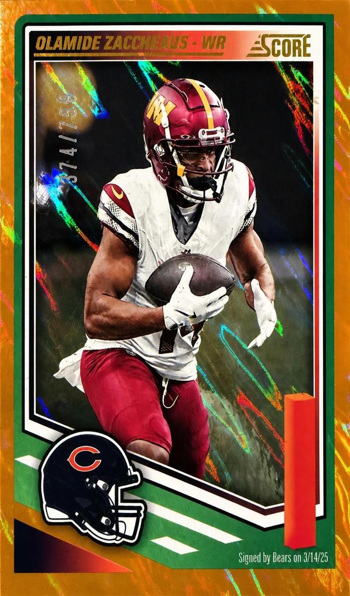 2025 Panini Score Football Lava Olamide Zaccheaus #60