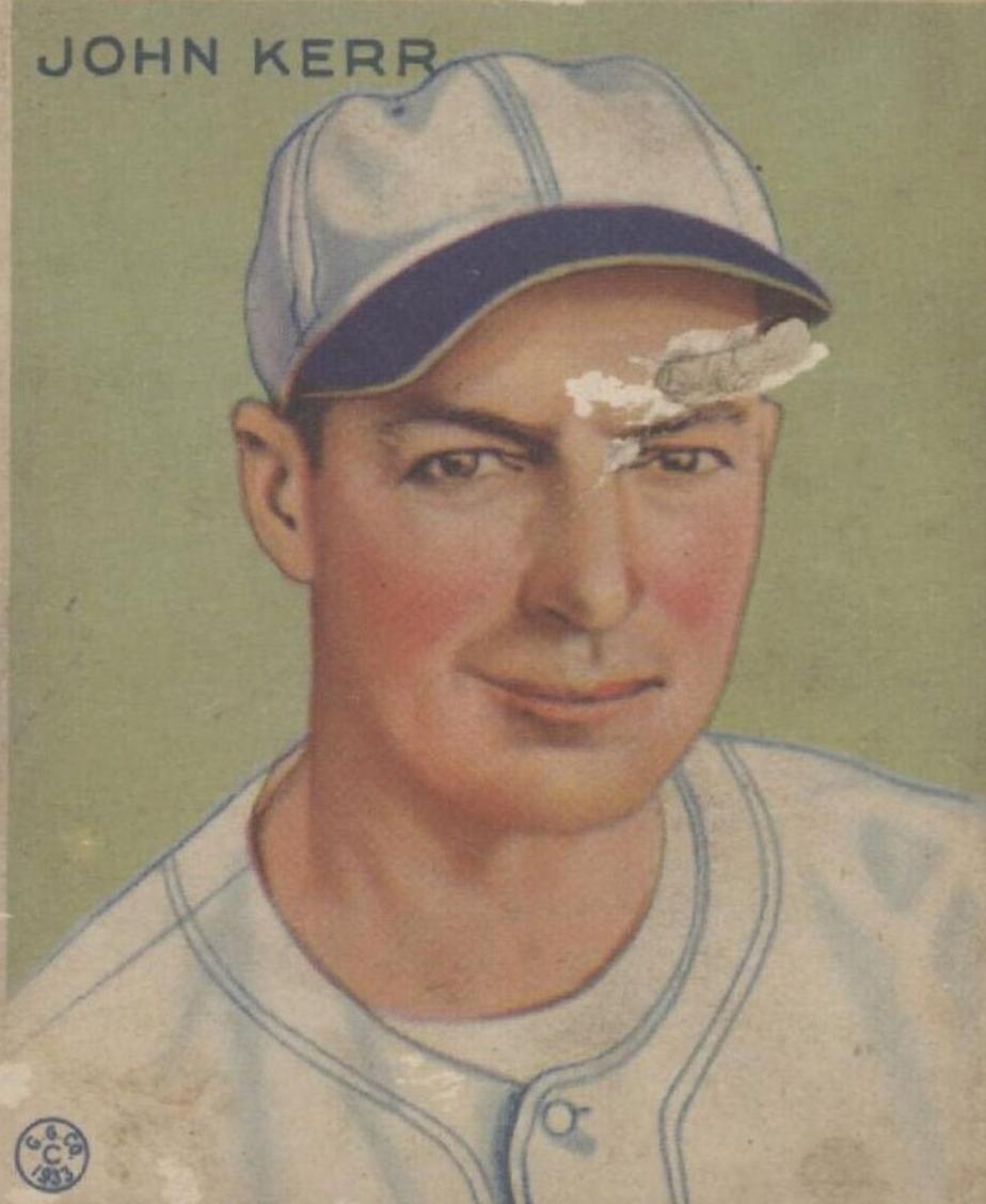 1933 R319 Goudey Baseball John Kerr #214 PSA 6