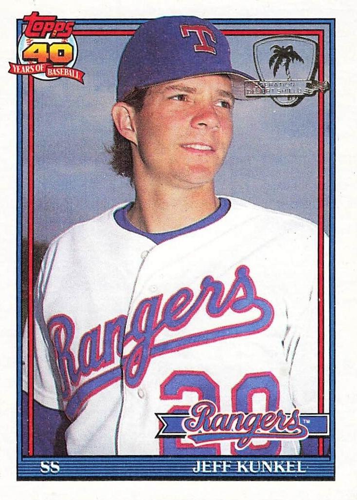 1991 Topps Baseball Jeff Kunkel #562