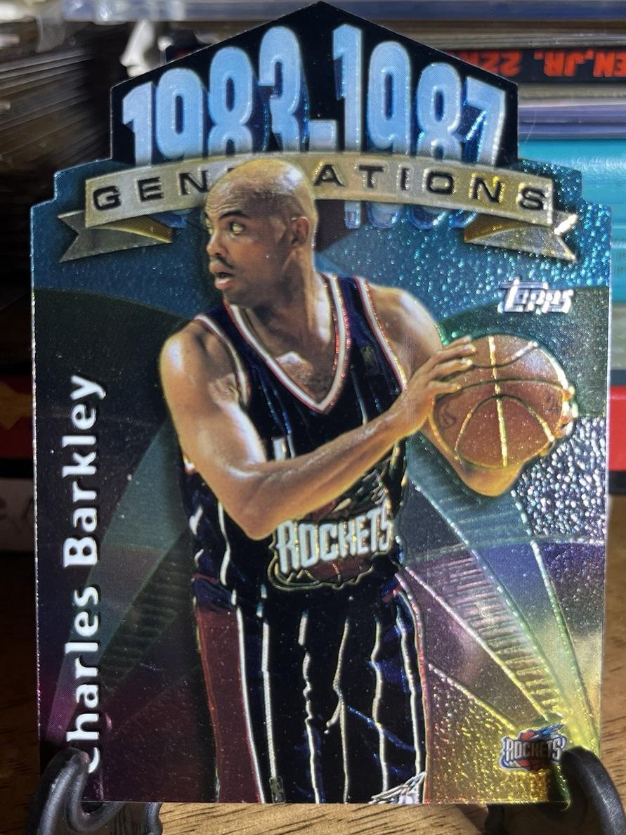 1997 Topps Basketball Refractor Charles Barkley #G3 PSA 8