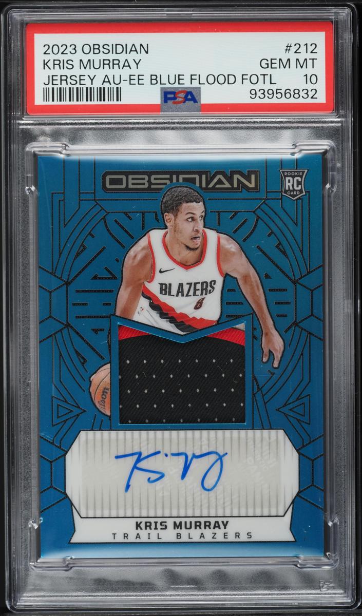 2023 Panini Obsidian Basketball Electric Etch Blue Flood FOTL Kris Murray #212 PSA 9