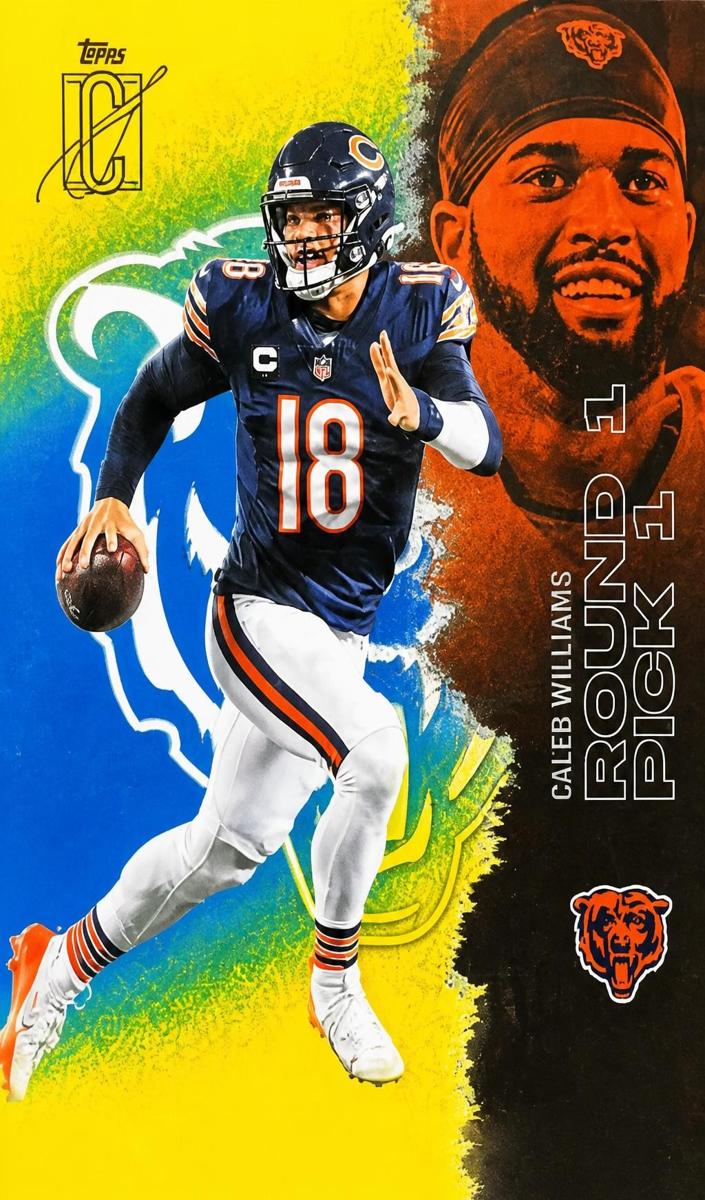 2025 Topps Signature Class Football Blue and Yellow Caleb Williams #11