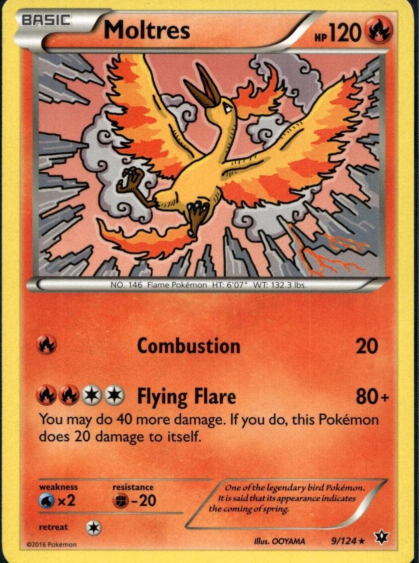 2016 Pokemon XY Fates Collide Moltres #9 PSA 9