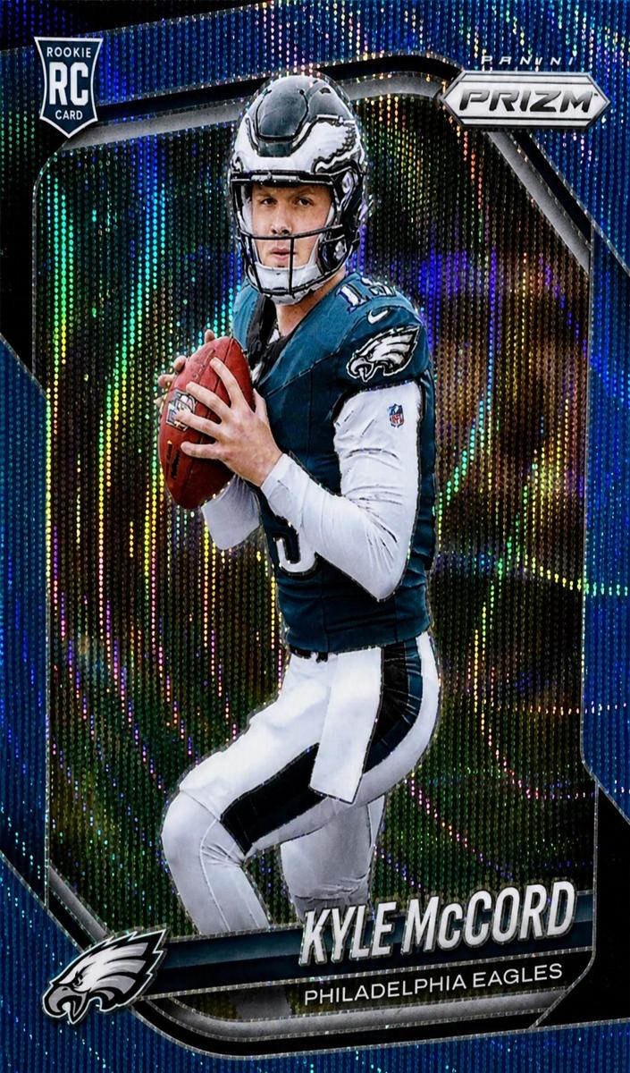 2025 Panini Prizm Football Blue Wave Kyle McCord #377 PSA 10