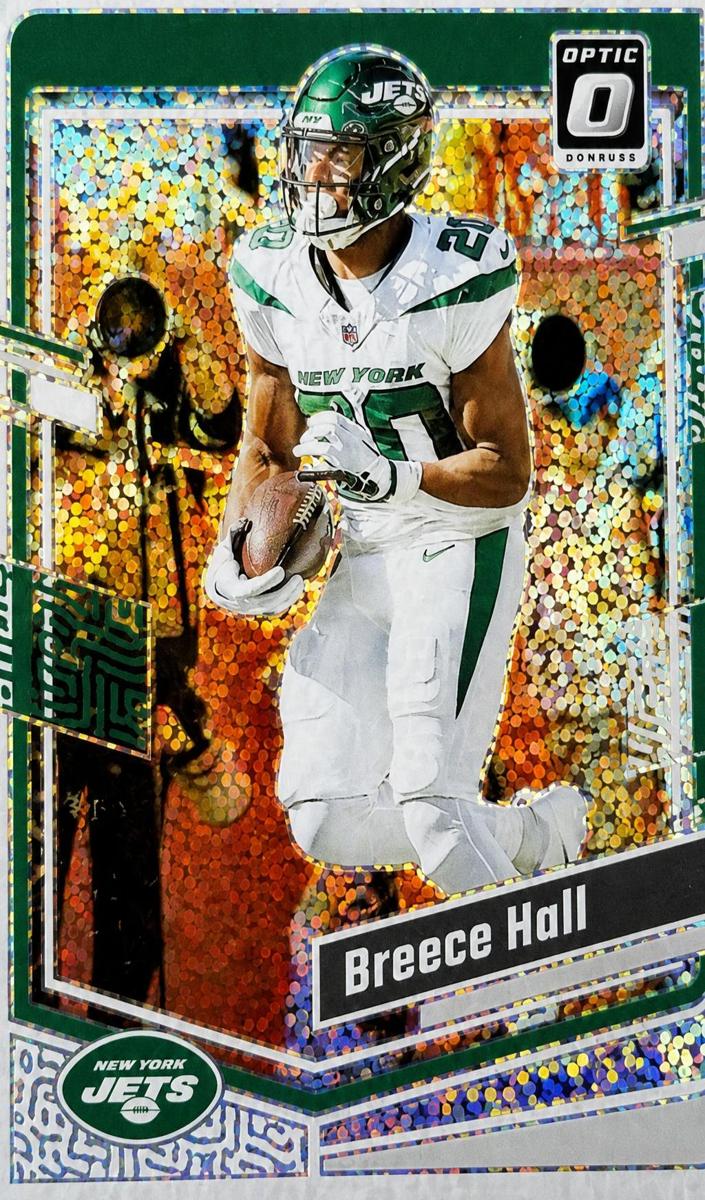 2023 Donruss Optic Football White Sparkle Breece Hall #151 PSA 9