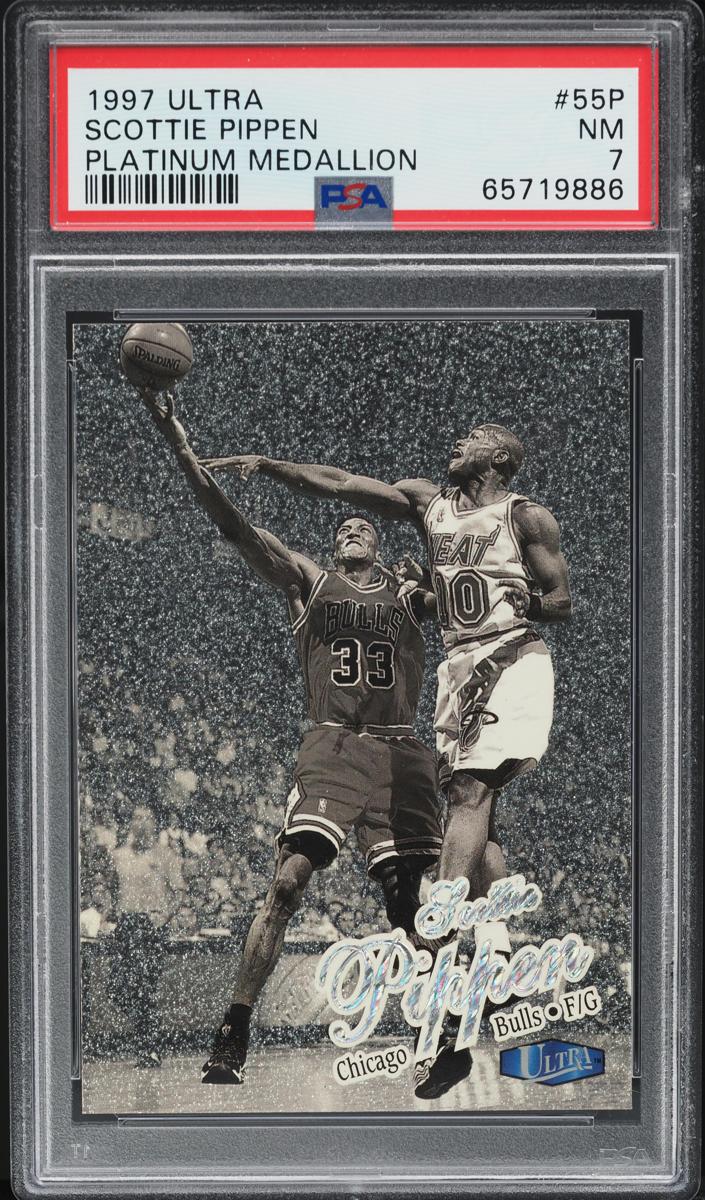 1997 Fleer Ultra Basketball Platinum Medallion Scottie Pippen #55P PSA 6.5