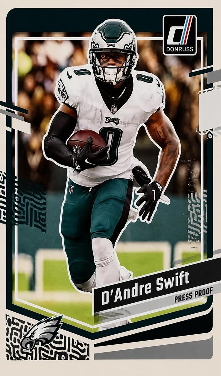 2023 Panini Donruss Football Press Proof Silver Die-Cut D'Andre Swift #237