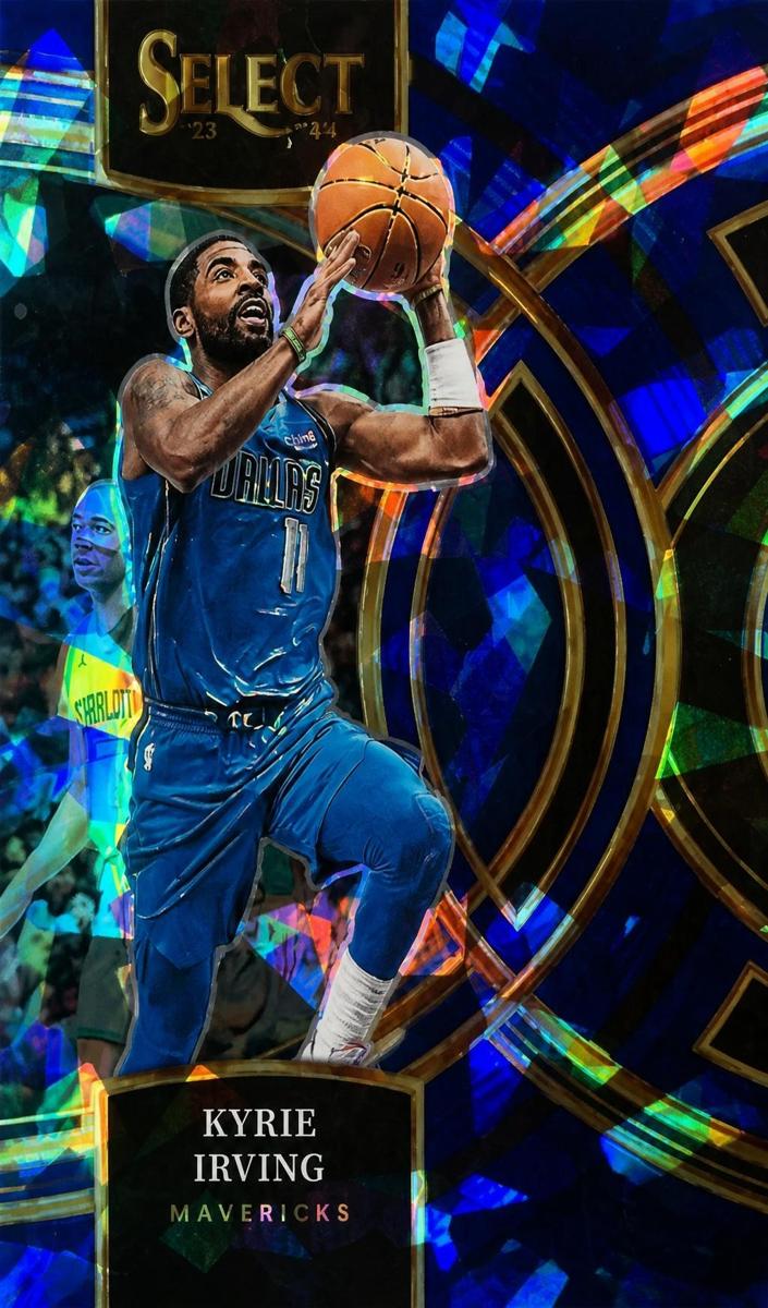 2023 Panini Select Basketball Blue Cracked Ice Kyrie Irving #180