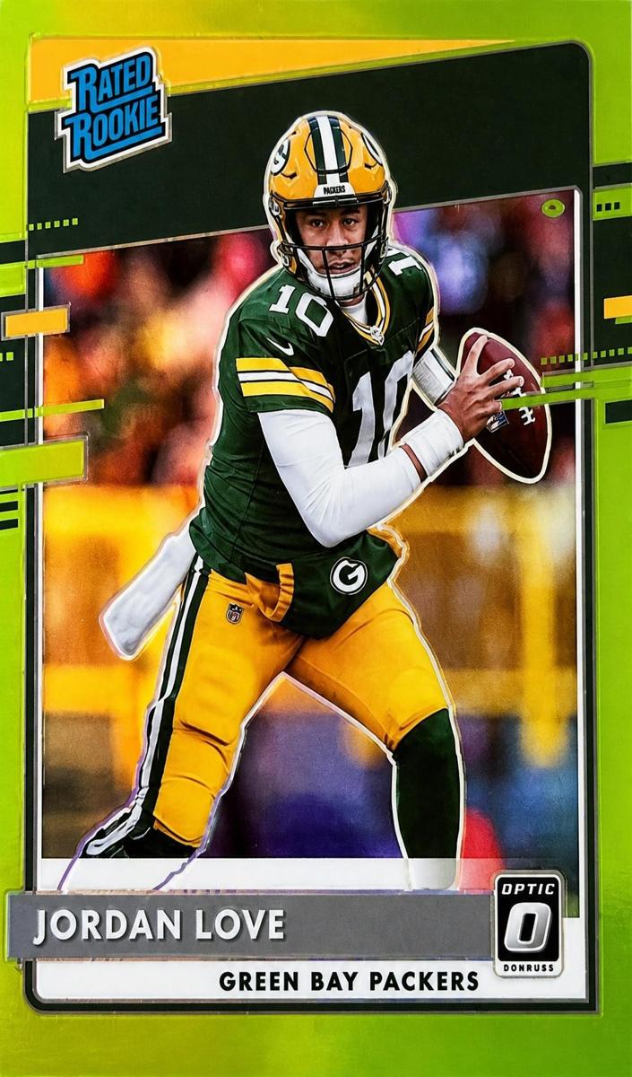 2020 Donruss Optic Football Lime Green Jordan Love #154 PSA 9