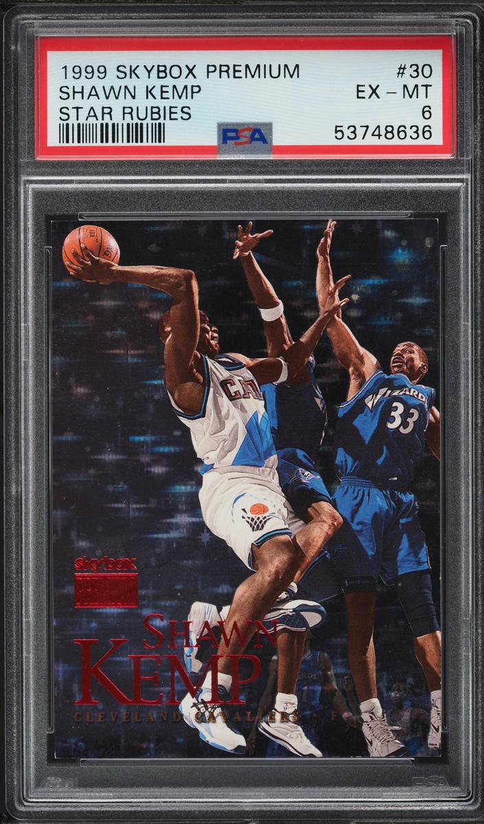 1999 Skybox Premium Basketball Star Rubies Shawn Kemp #30 PSA 5.5