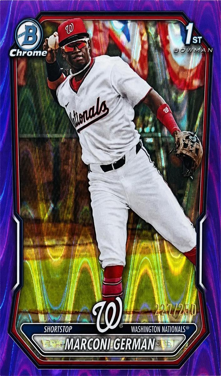 2026 Bowman Baseball Purple Refractor Marconi German #BCP-100