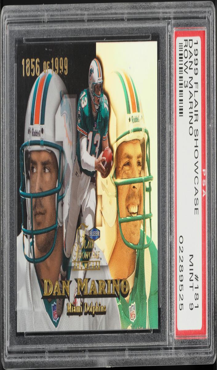 1999 Flair Showcase Football Dan Marino #181 PSA 9