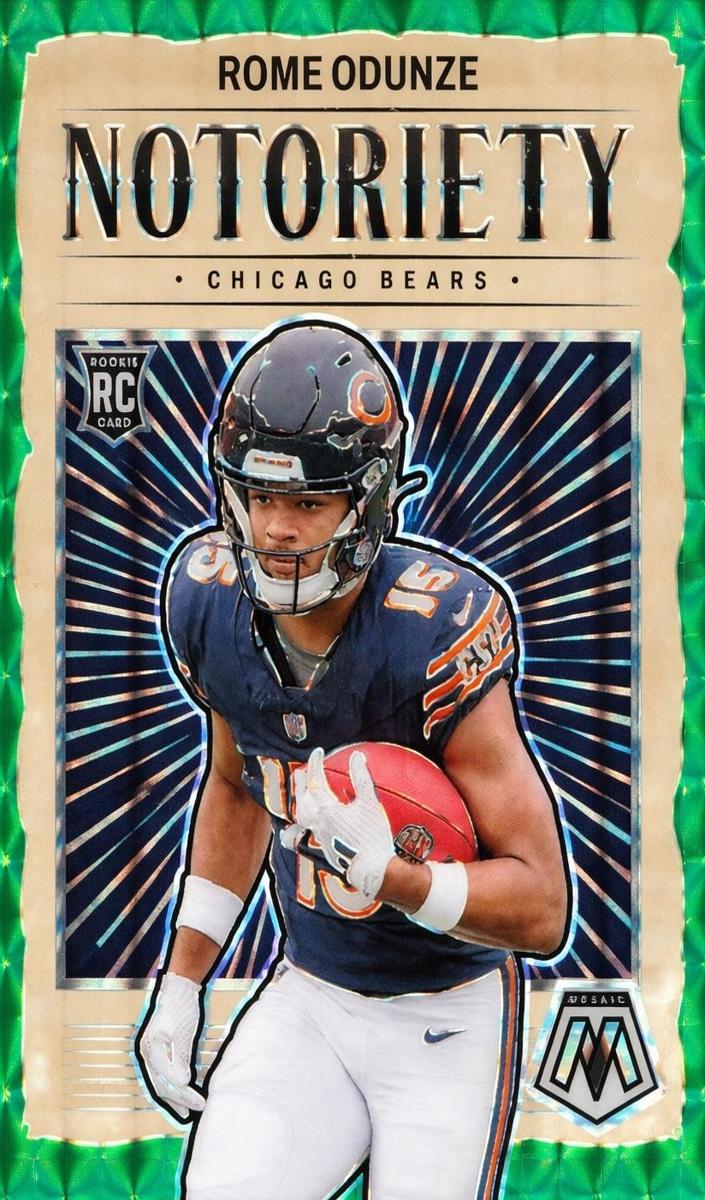 2024 Panini Mosaic Football Green Rome Odunze #24 PSA 10