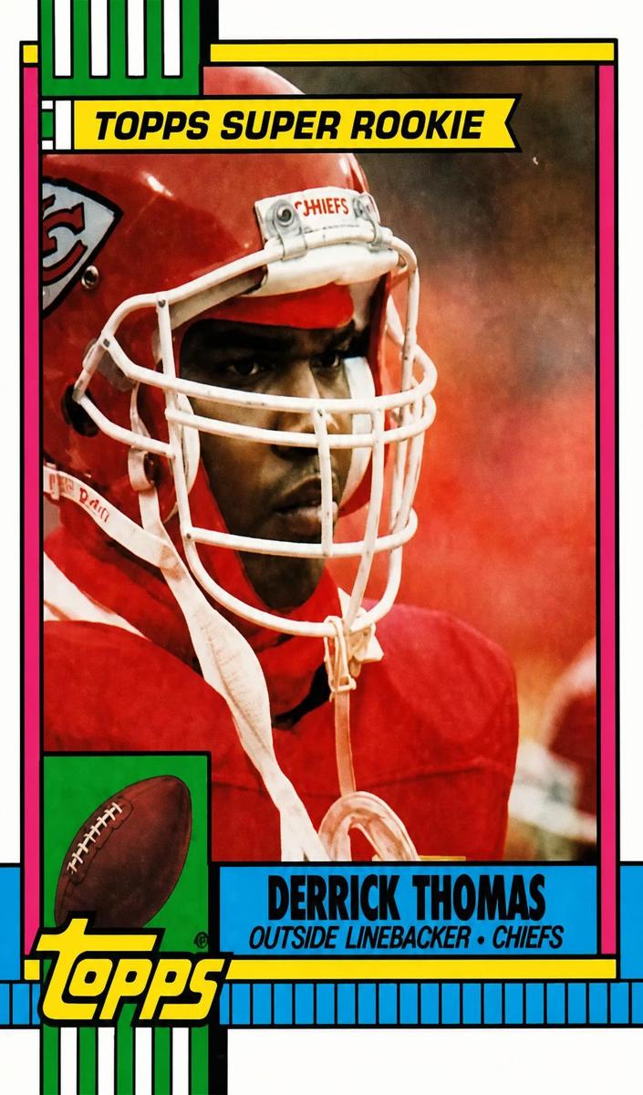 1990 Topps Football Disclaimer Back Derrick Thomas #248 PSA 8.5