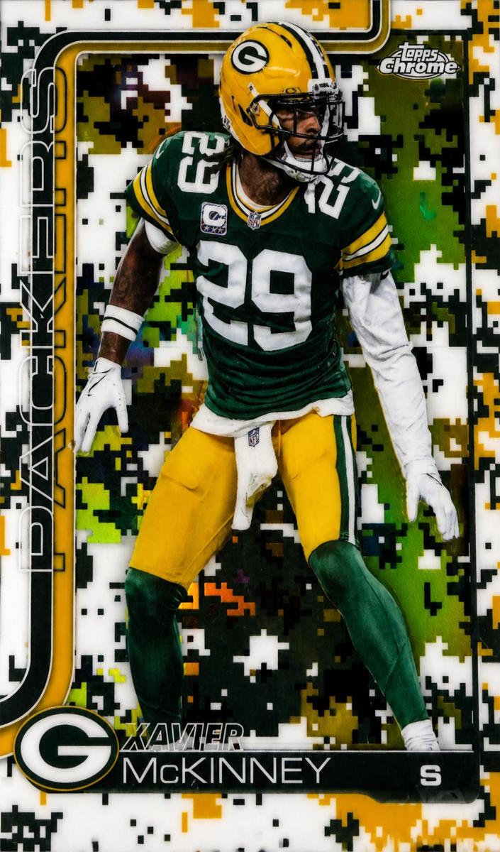 2025 Topps Chrome Football Team Camo Variation Xavier McKinney #113