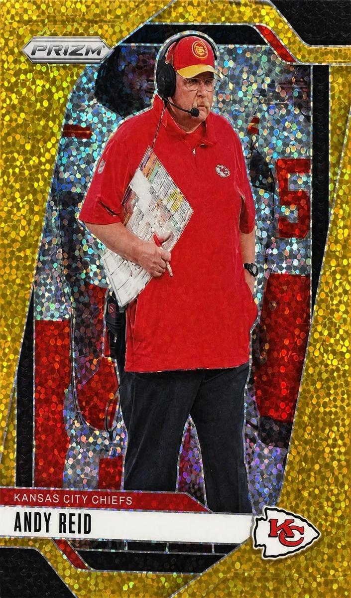 2024 Panini Prizm Football Gold Sparkle Andy Reid #145