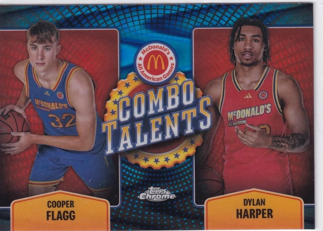 2024 Topps Chrome McDonald's All American Basketball Blue RayWave Refractor Cooper Flagg #COT-COO SGC 10