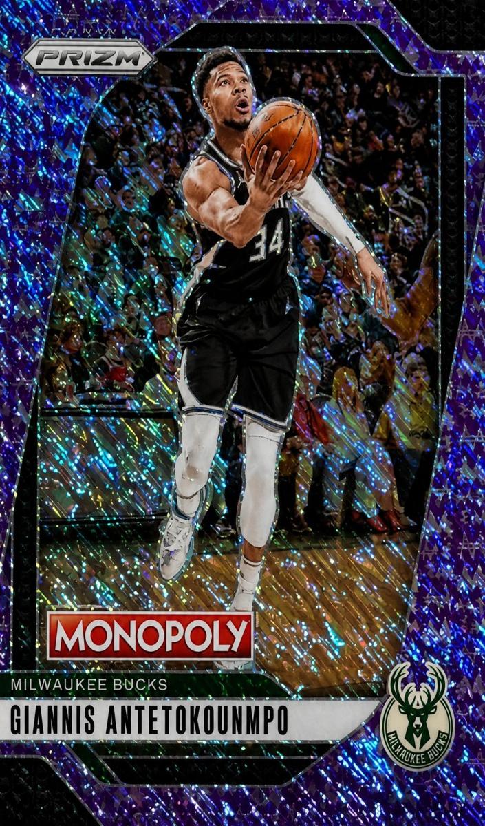 2024 Panini Prizm Monopoly Basketball Purple Millionaire Shimmer Giannis Antetokounmpo #7