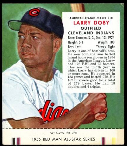 1955 Red Man Tobacco Baseball Larry Doby #18 PSA 6