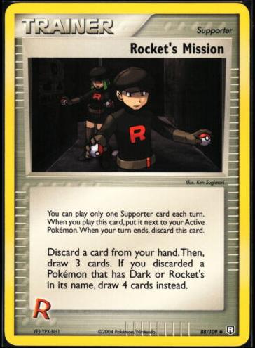 2004 Pokemon EX Team Rocket Returns Rocket's Mission #88 PSA 9
