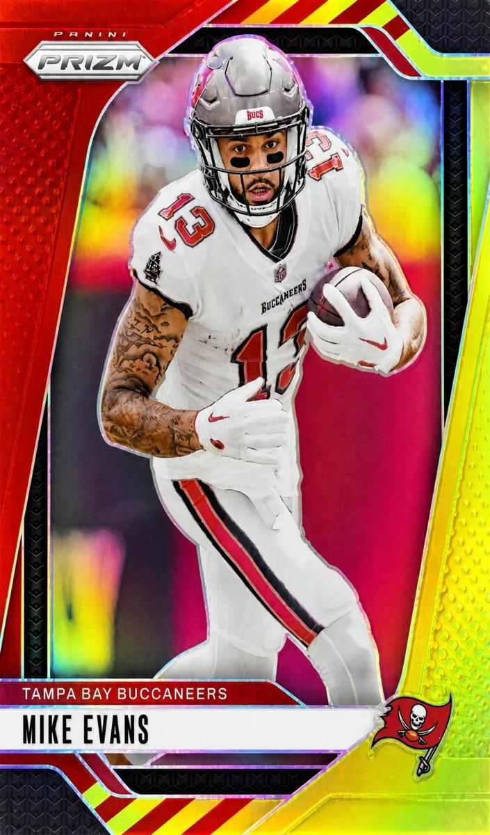 2024 Panini Prizm Football Red and Yellow Mike Evans #270