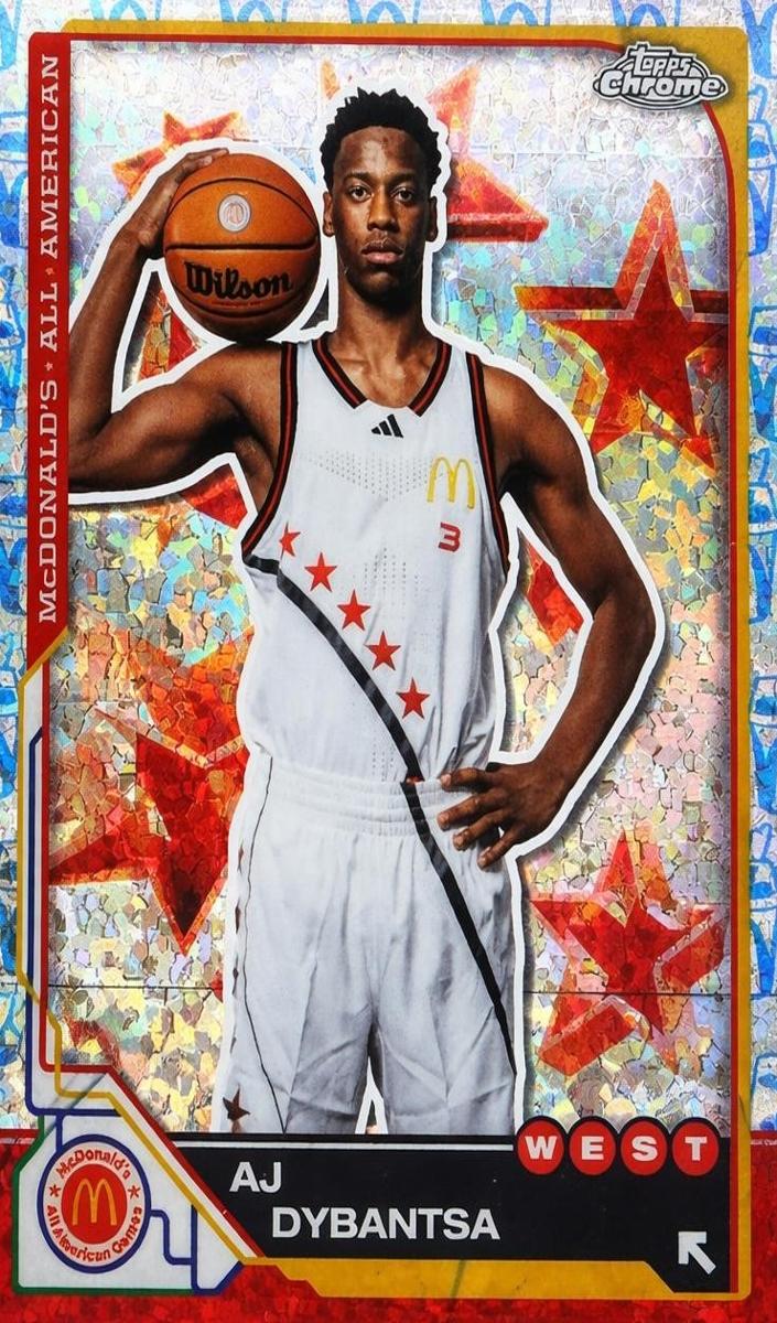 2025 Topps Chrome McDonald's All American Basketball McFlurry Refractor AJ Dybantsa #7